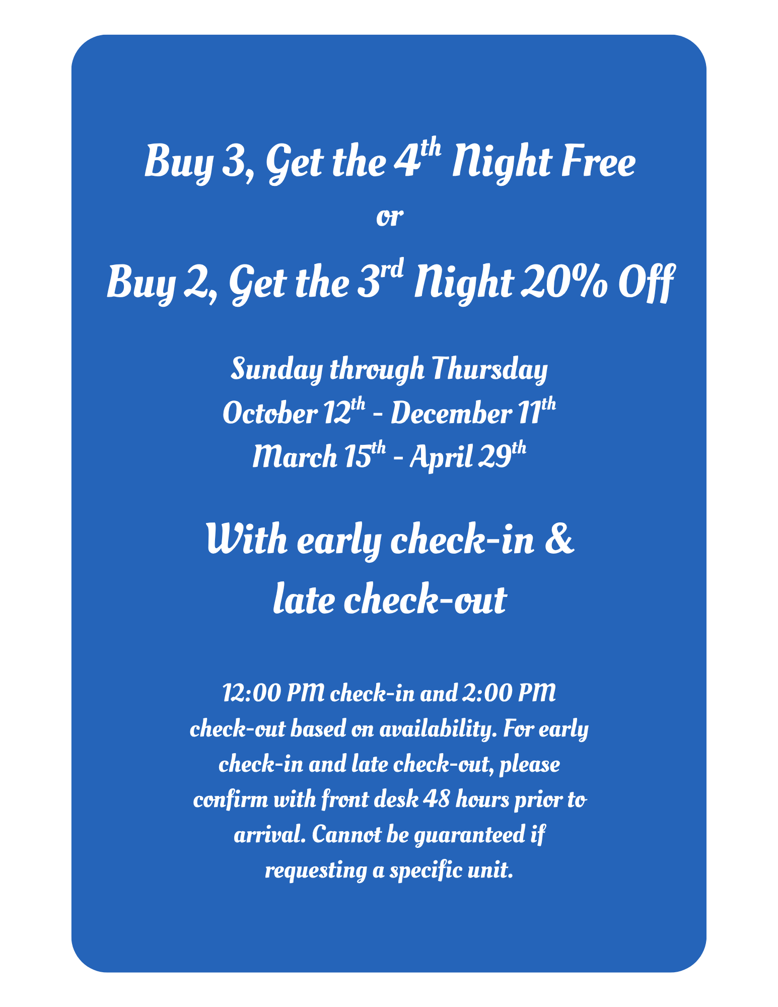 Fall & Spring Buy 2 or Buy 3 Specials